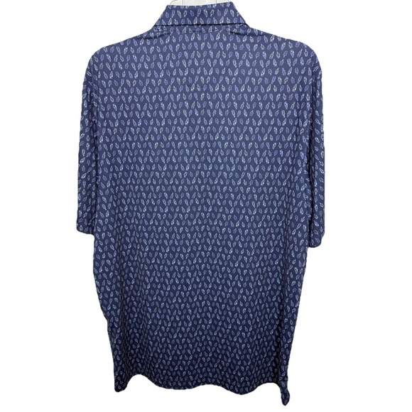 Roundtree & Yorke Performance Men's Small Navy Blue Ice Cream Print SS Polo - Picture 5 of 9